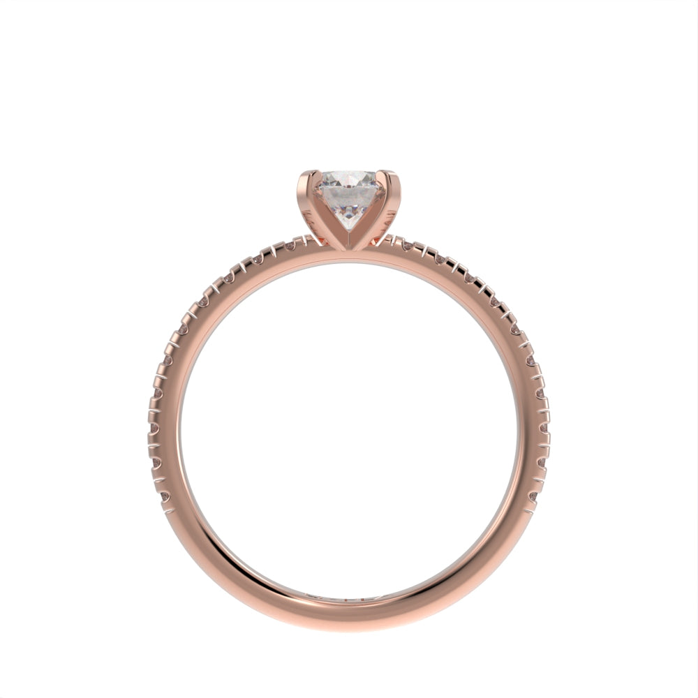 Sleek brilliance pave ring