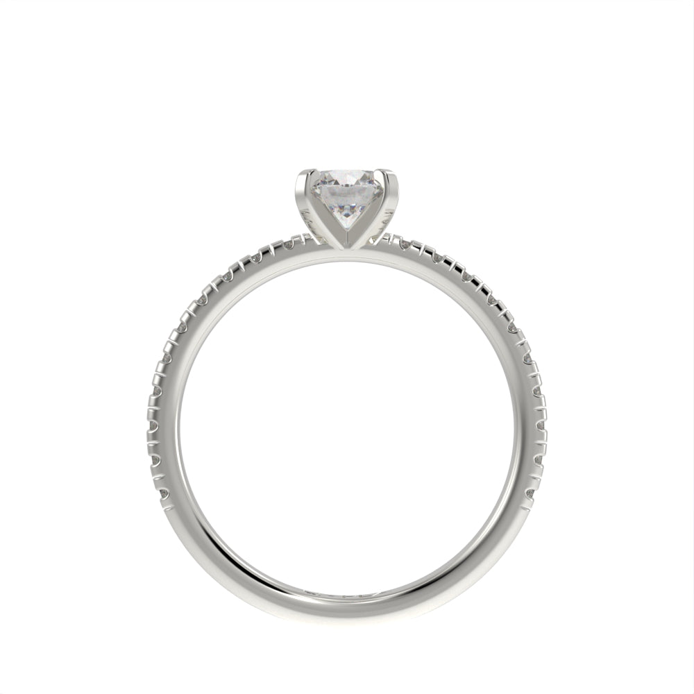Sleek brilliance pave ring