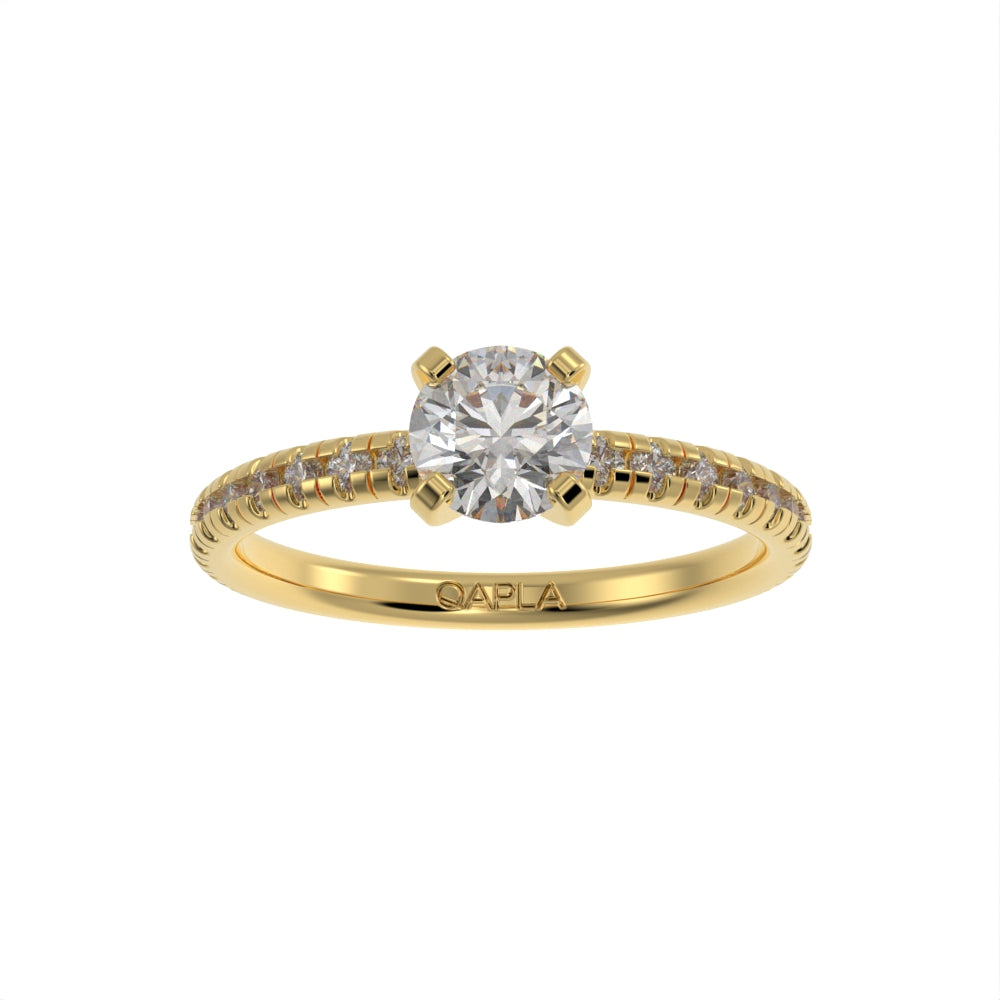 Sleek brilliance pave ring