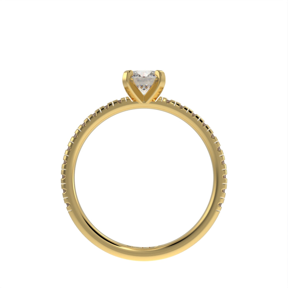 Sleek brilliance pave ring