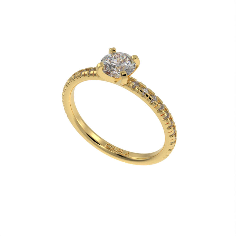 Sleek brilliance pave ring