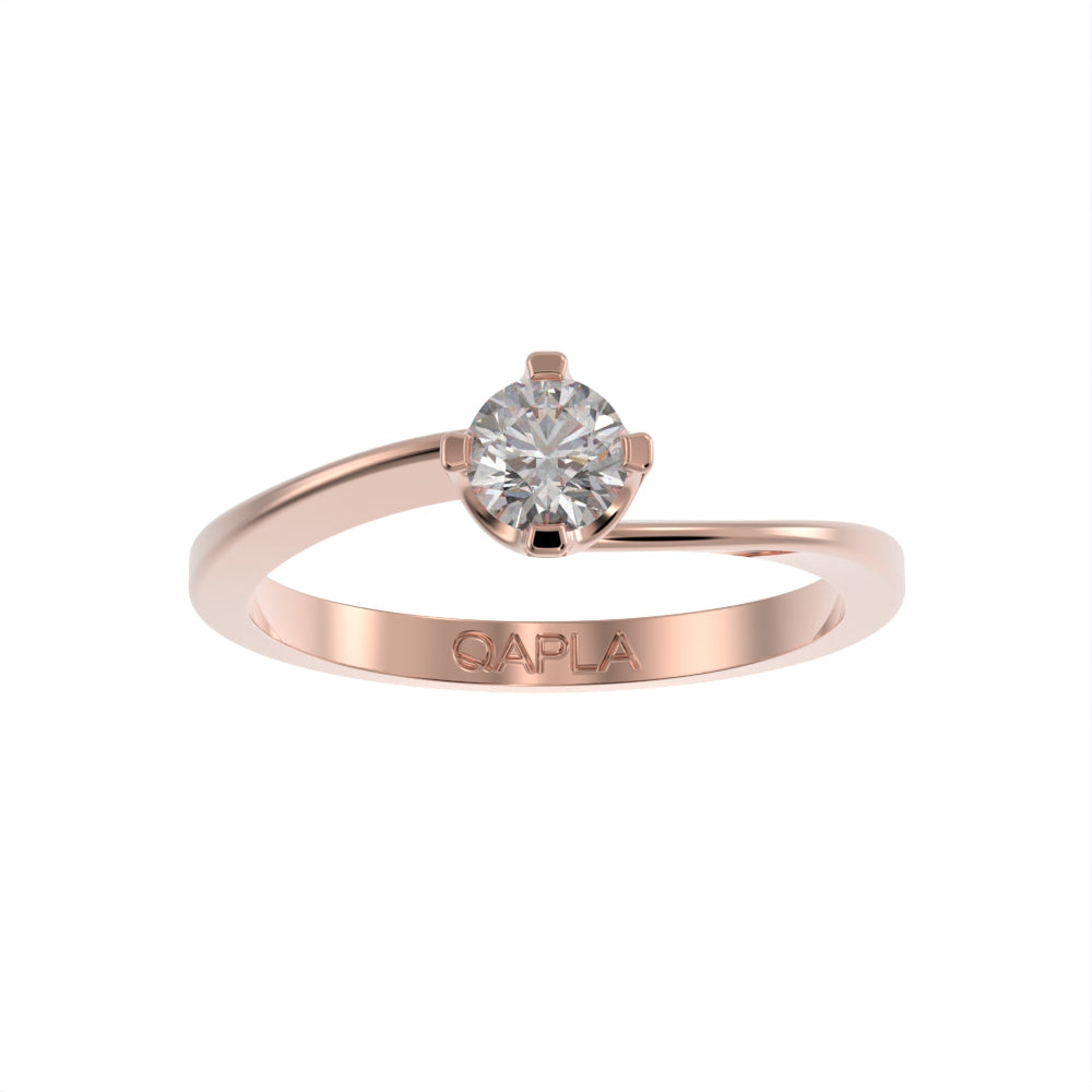 Delicate brilliant wave unique ring