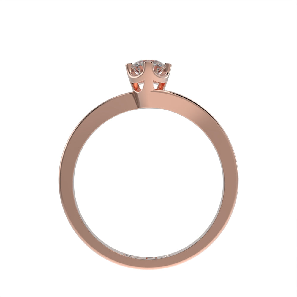 Delicate brilliant wave unique ring