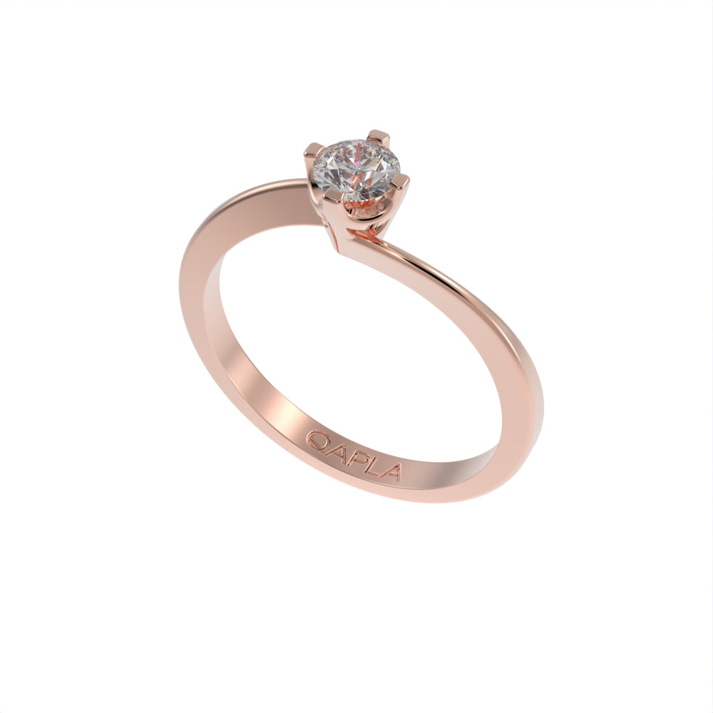 Delicate brilliant wave unique ring