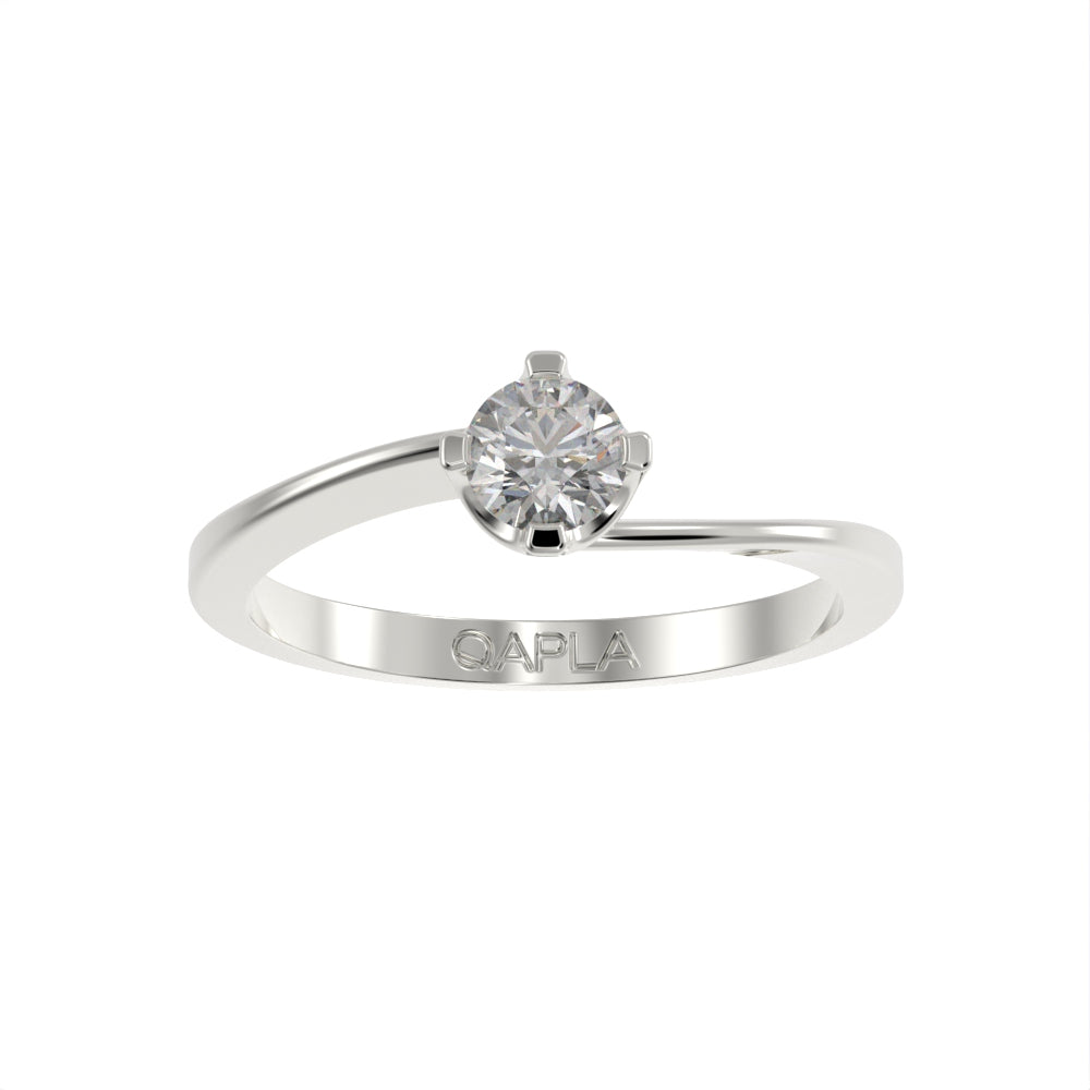 Delicate brilliant wave unique ring