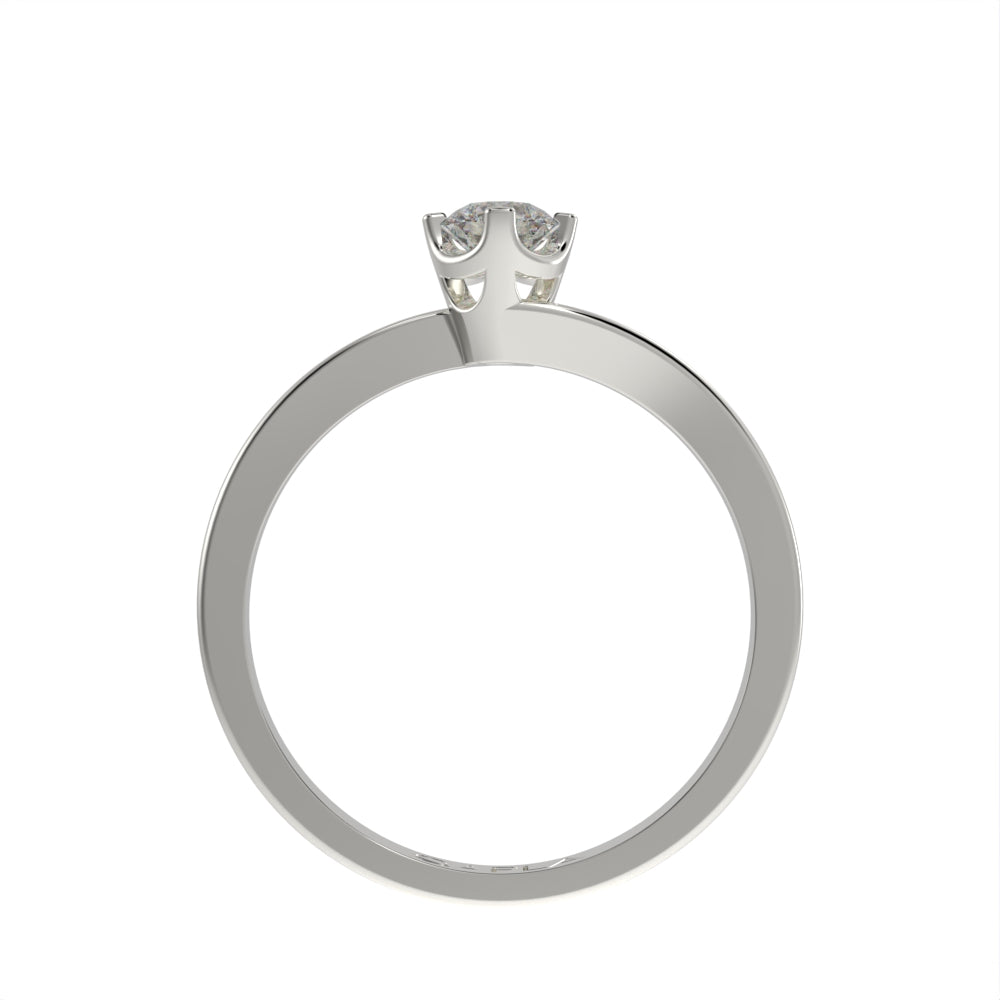 Delicate brilliant wave unique ring