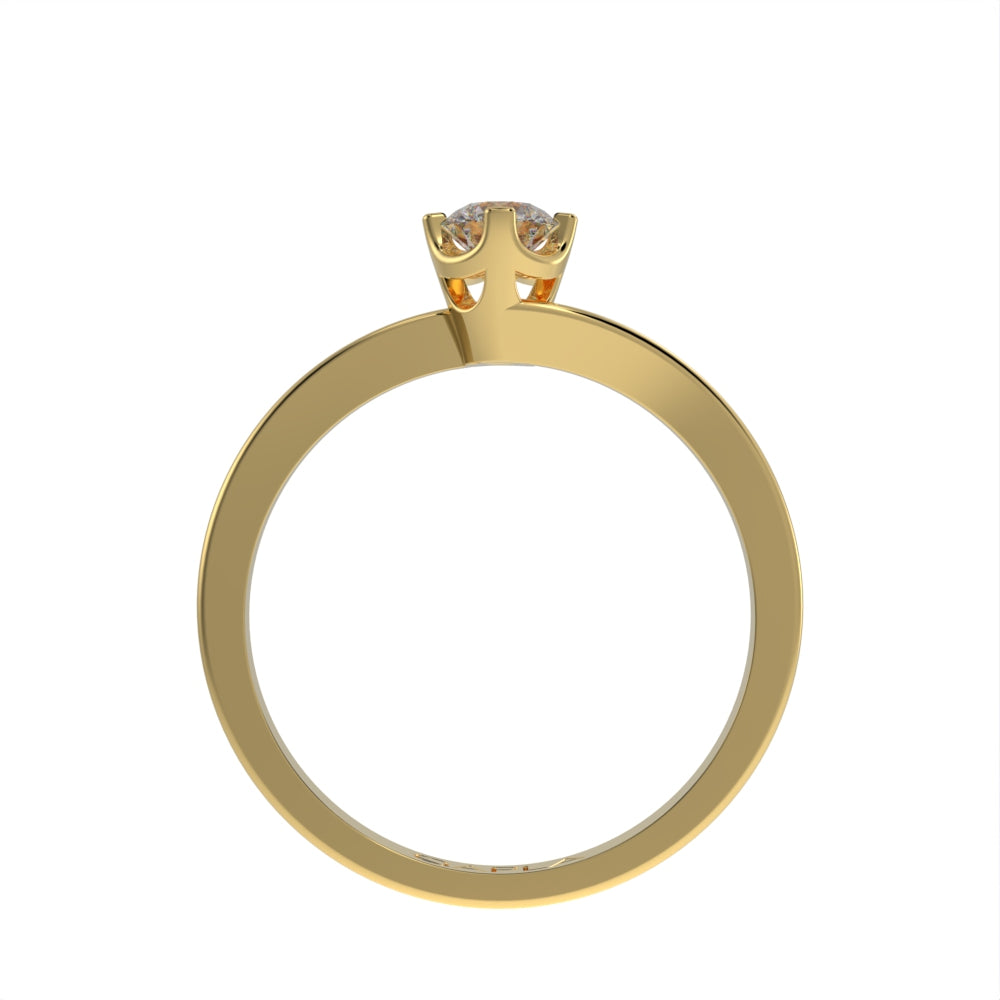 Delicate brilliant wave unique ring