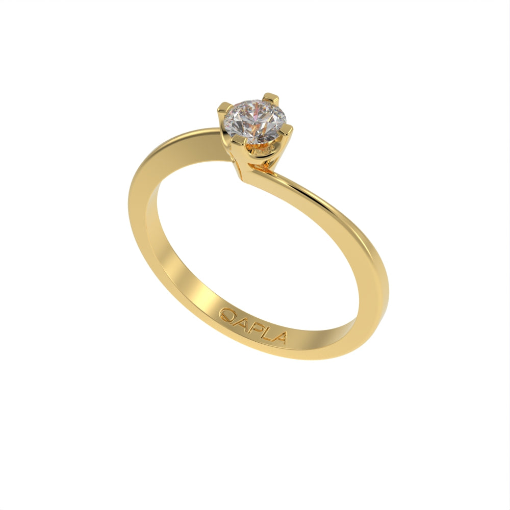 Delicate brilliant wave unique ring