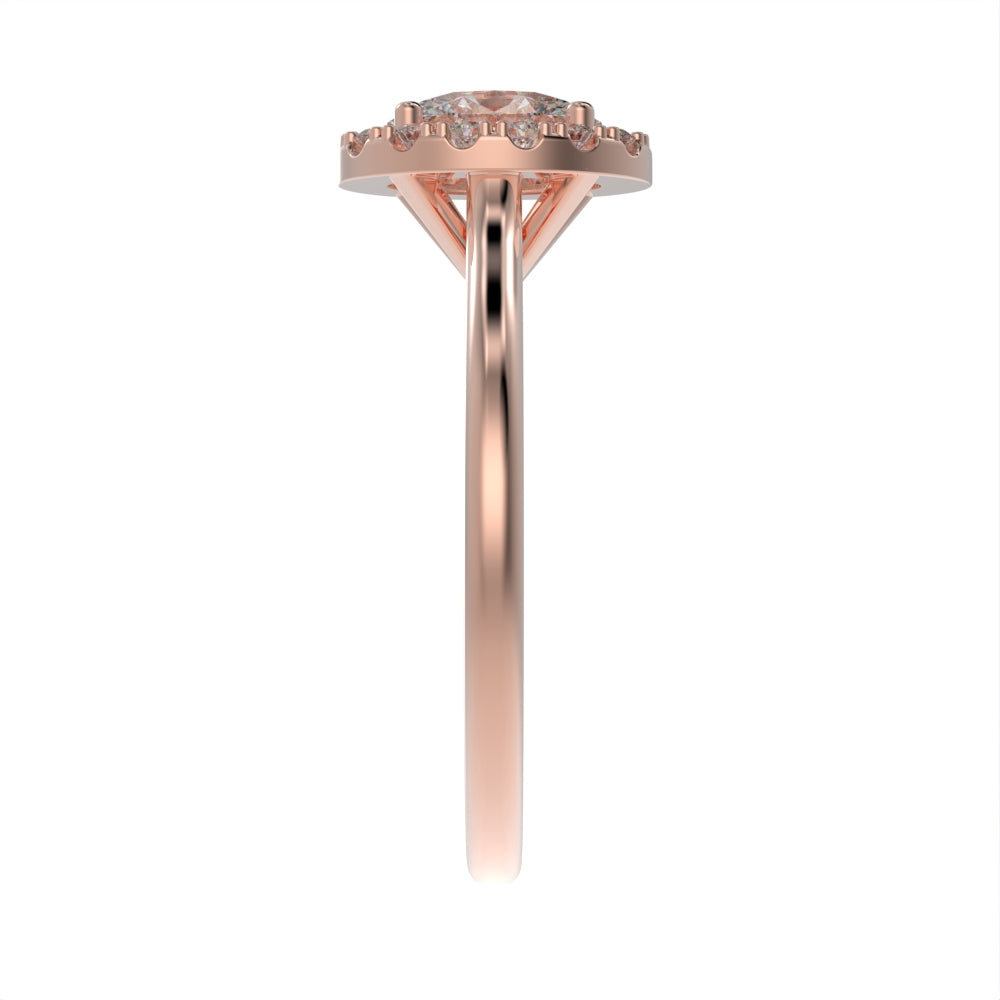 Classic oval halo ring