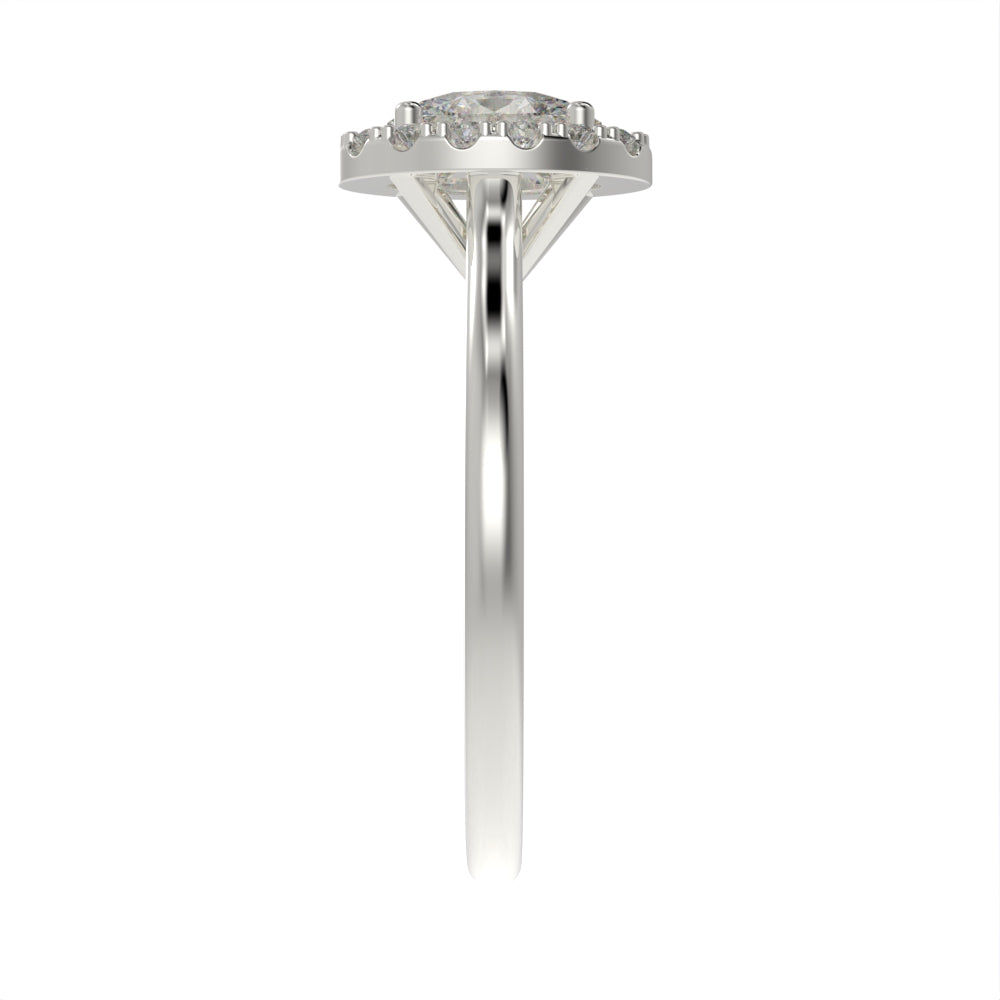 Classic oval halo ring