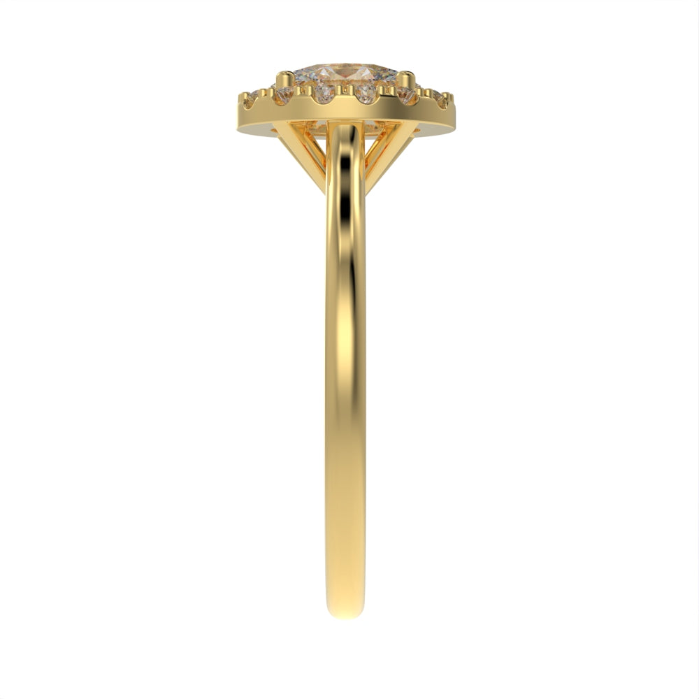 Classic oval halo ring