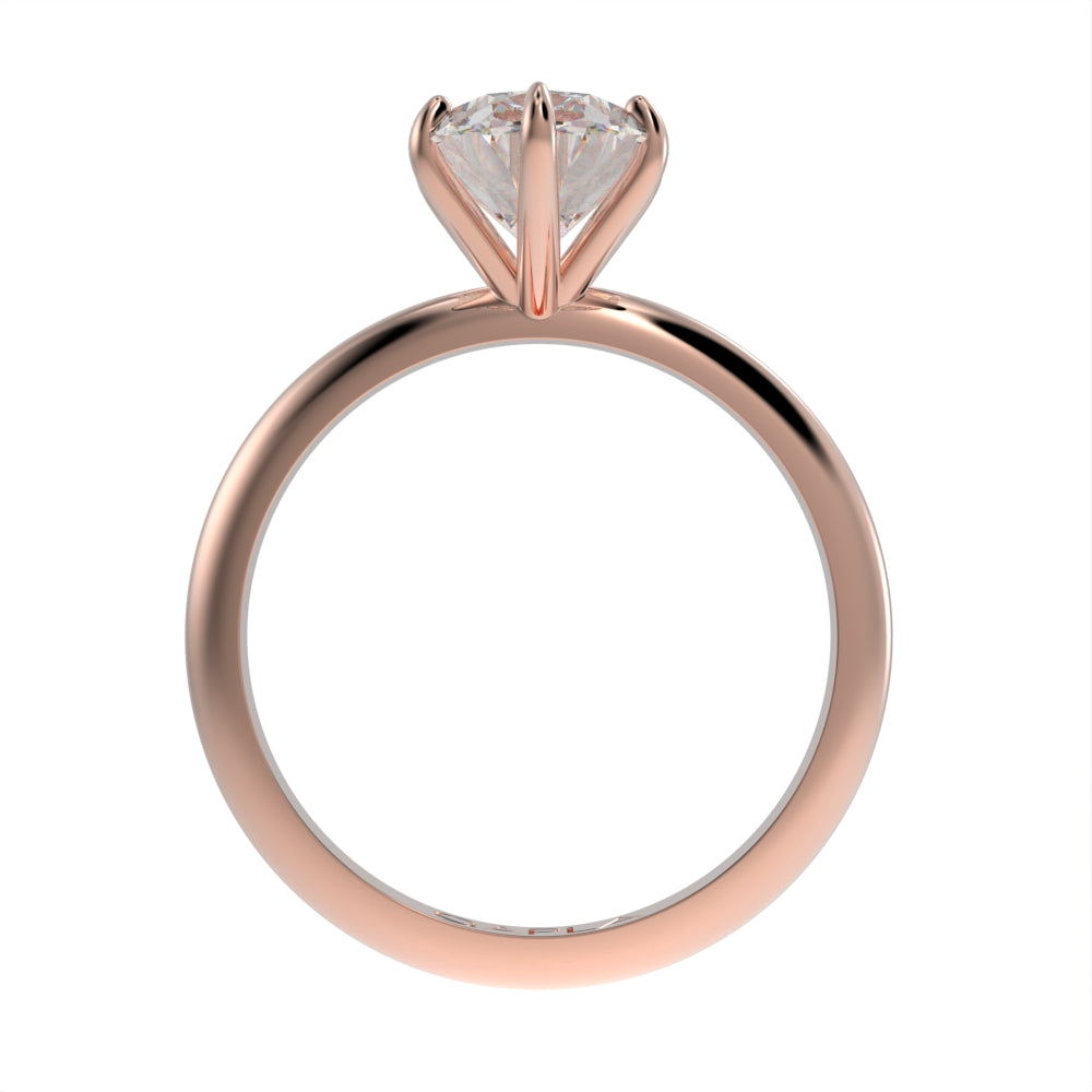 Majestic oval solitaire ring