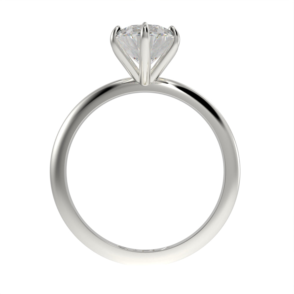 Majestic oval solitaire ring