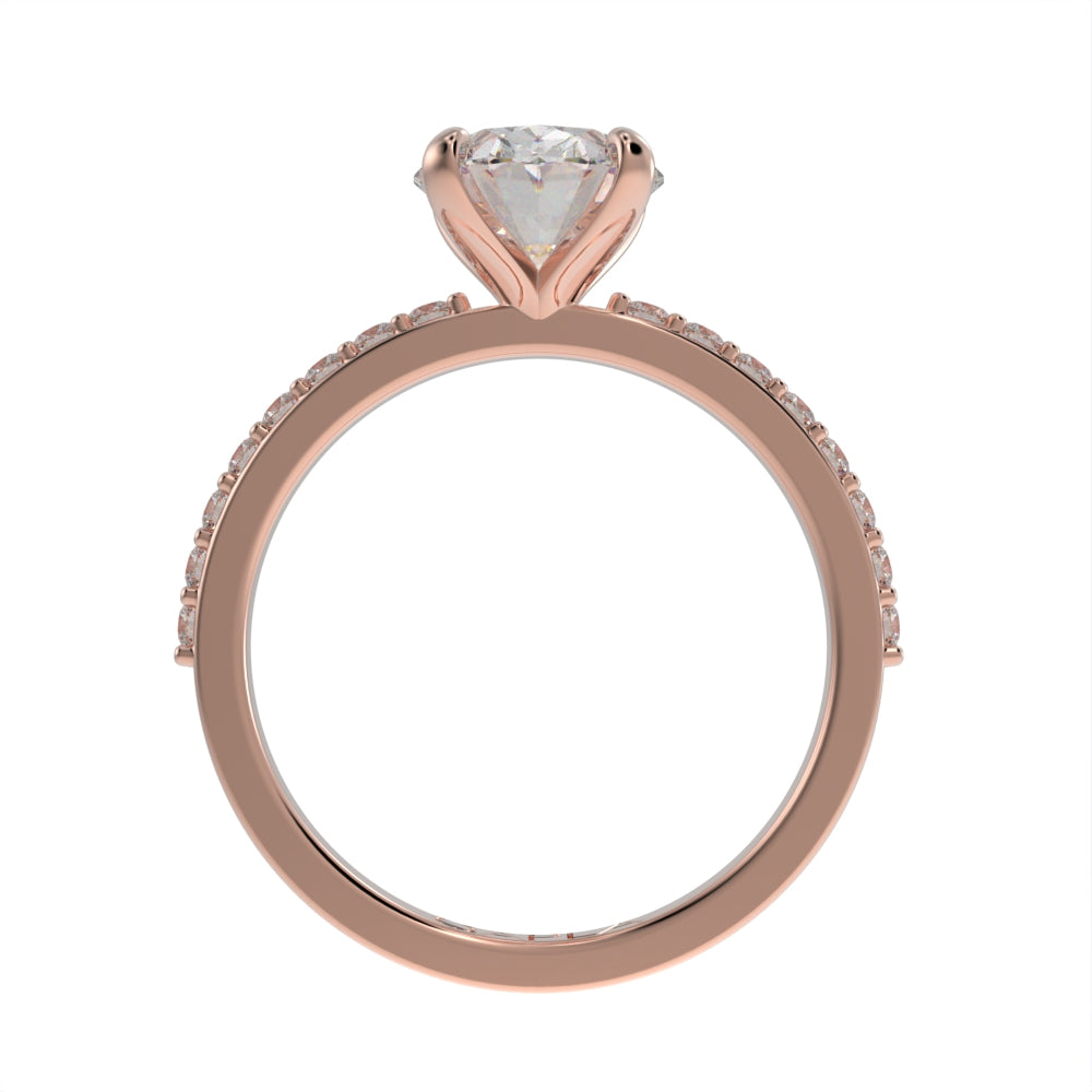 Grace oval pave ring