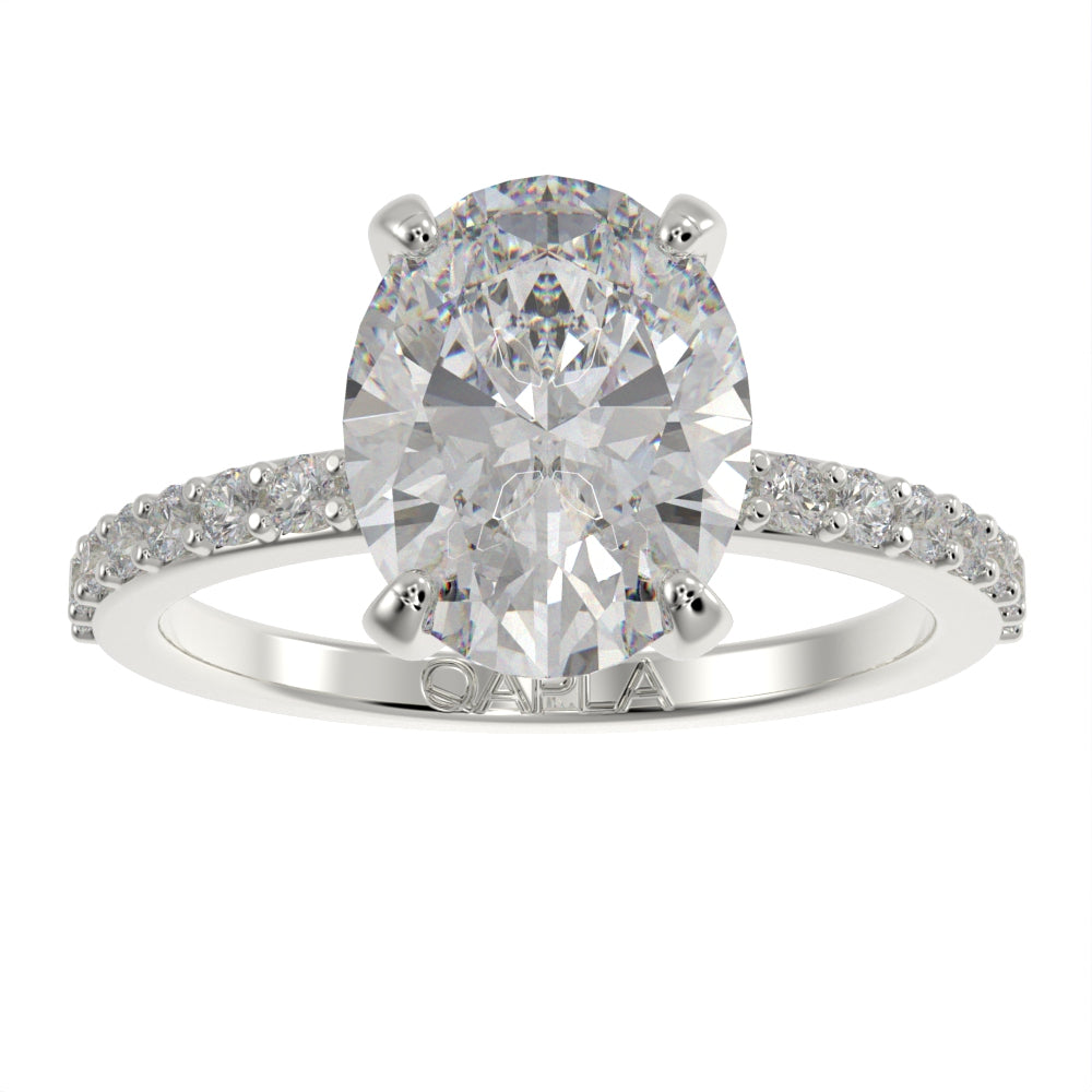 Grace oval pave ring