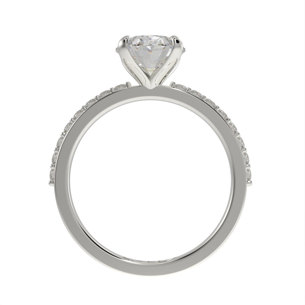 Grace oval pave ring