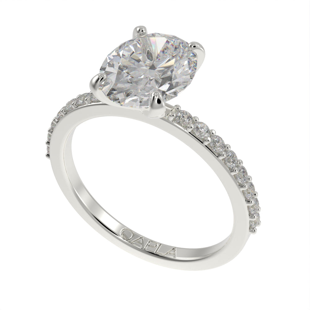 Grace oval pave ring