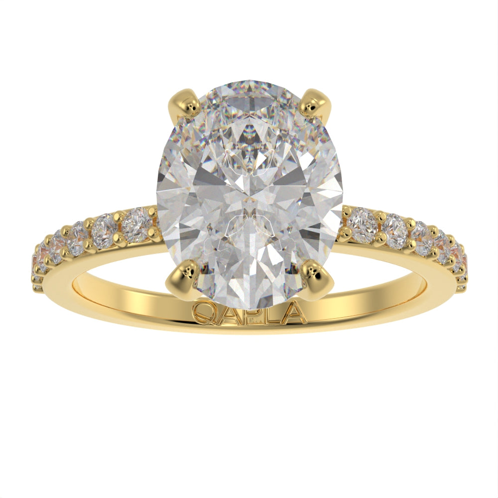 Grace oval pave ring