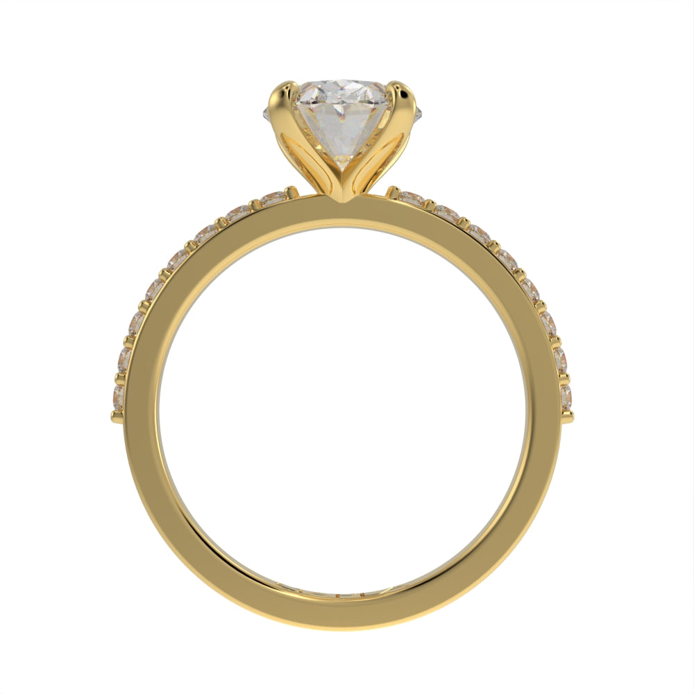 Grace oval pave ring