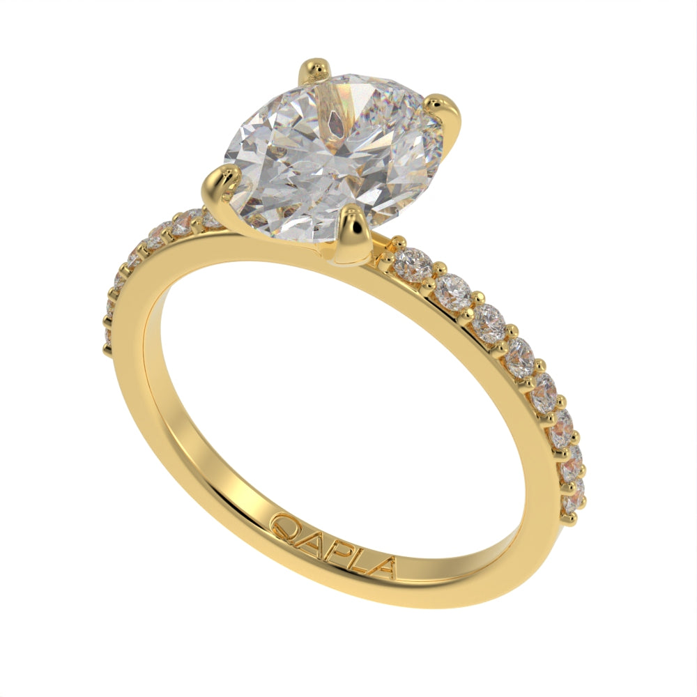 Grace oval pave ring