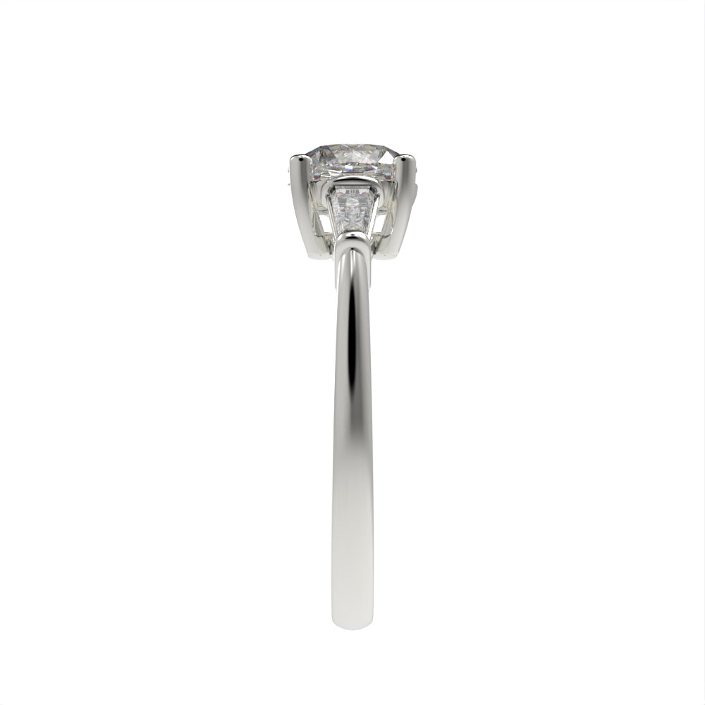 Three stone tapered baguette