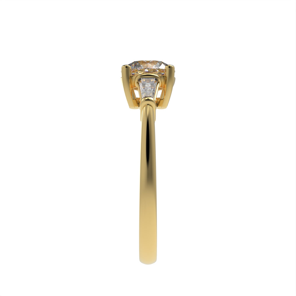 Three stone tapered baguette