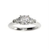 Classic Three stone pear ring