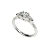 Classic Three stone pear ring