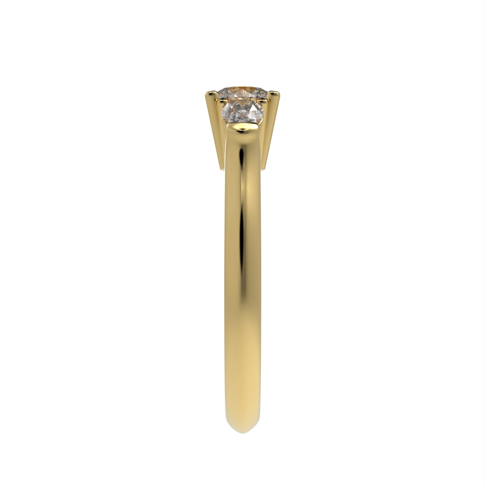 Classic Three stone pear ring
