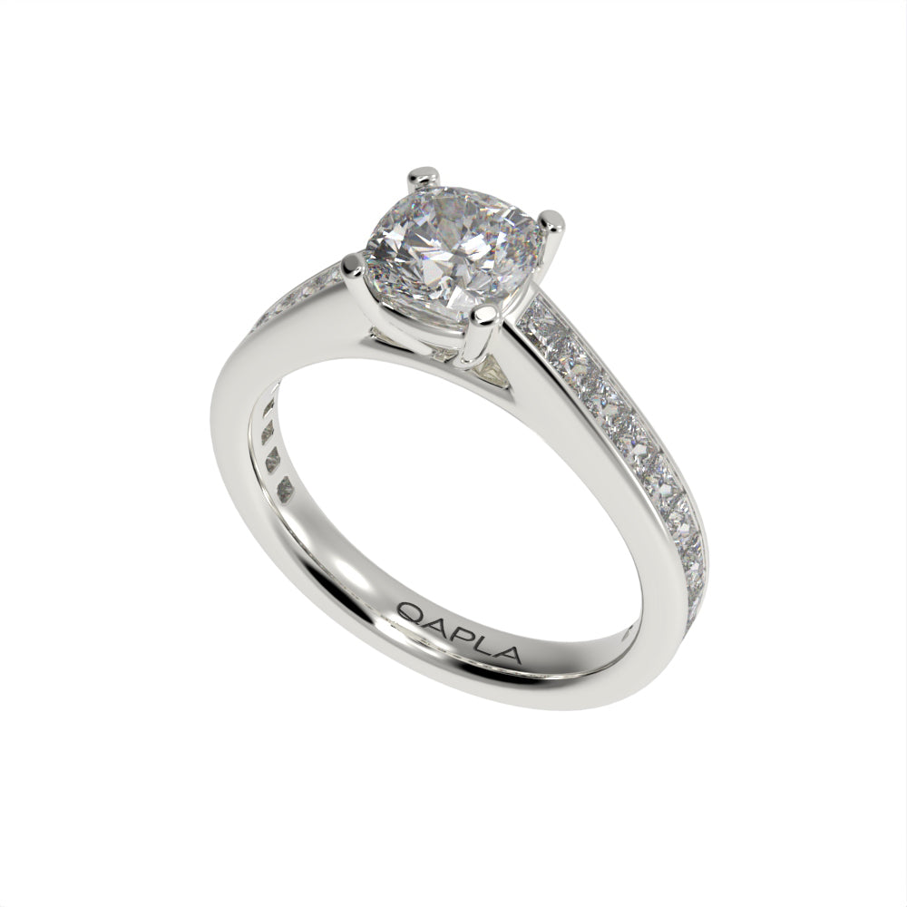 Luxe cushion pave ring