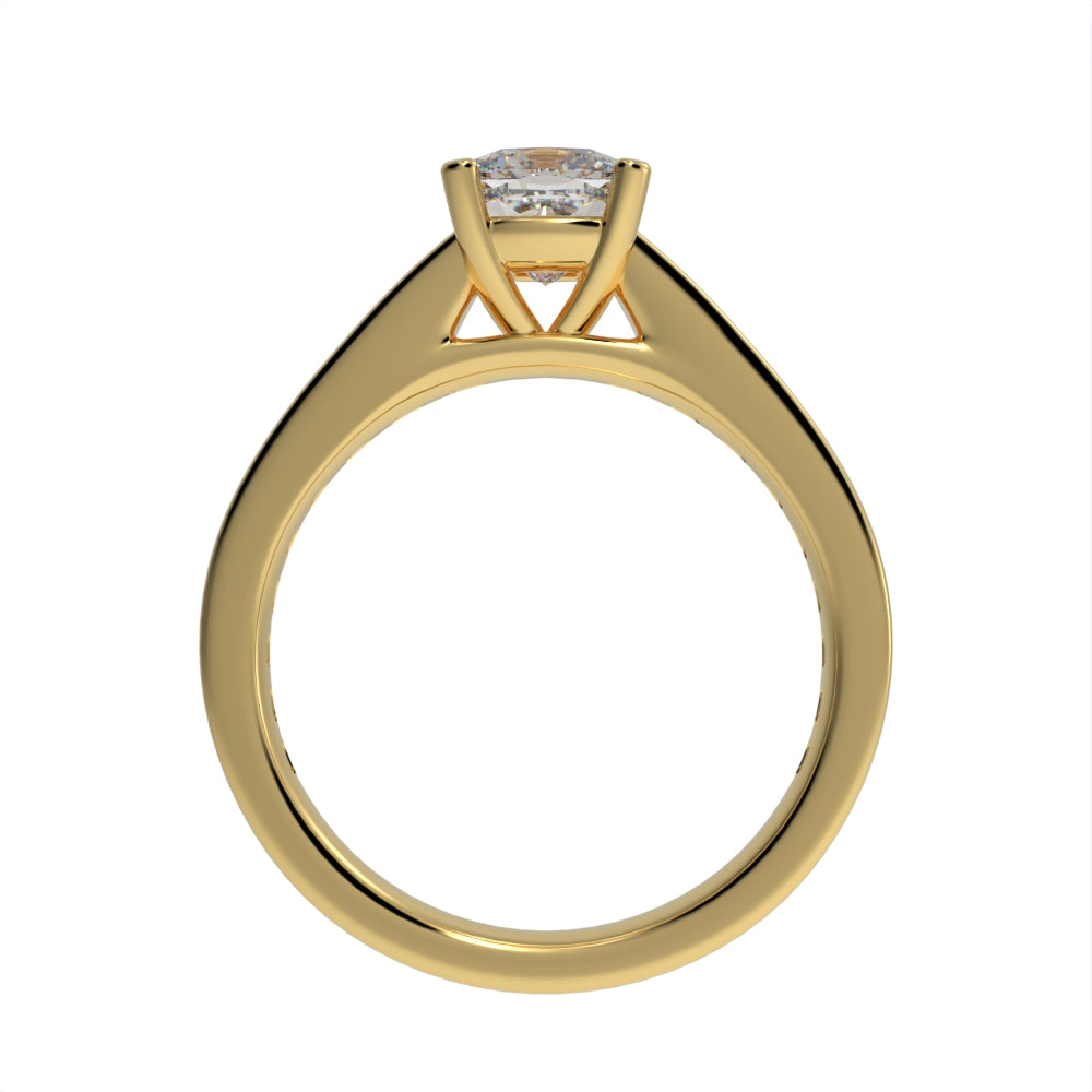 Luxe cushion pave ring