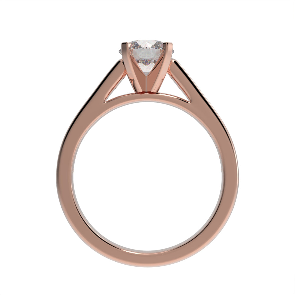 Elegant cathedral pave ring