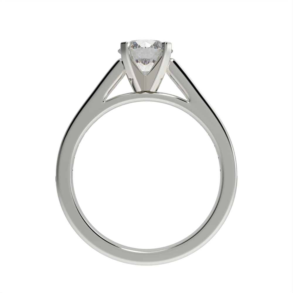 Elegant cathedral pave ring