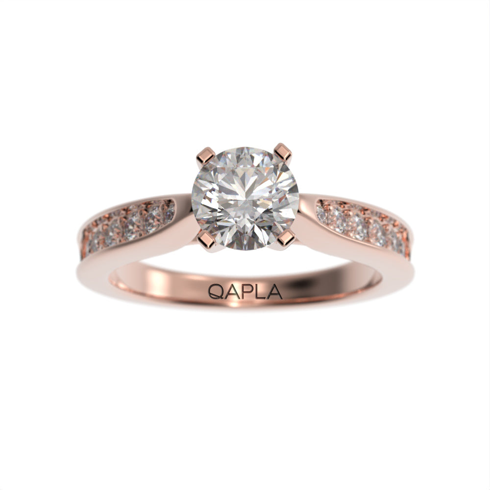 Classical brilliant pave ring