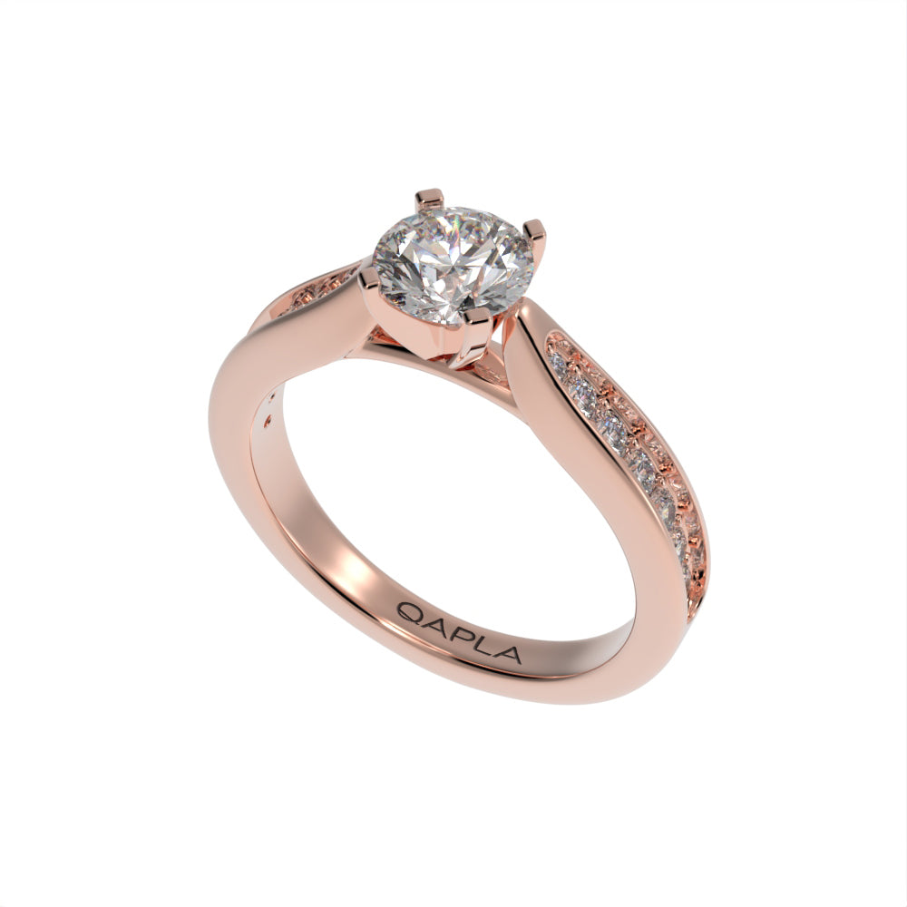 Classical brilliant pave ring