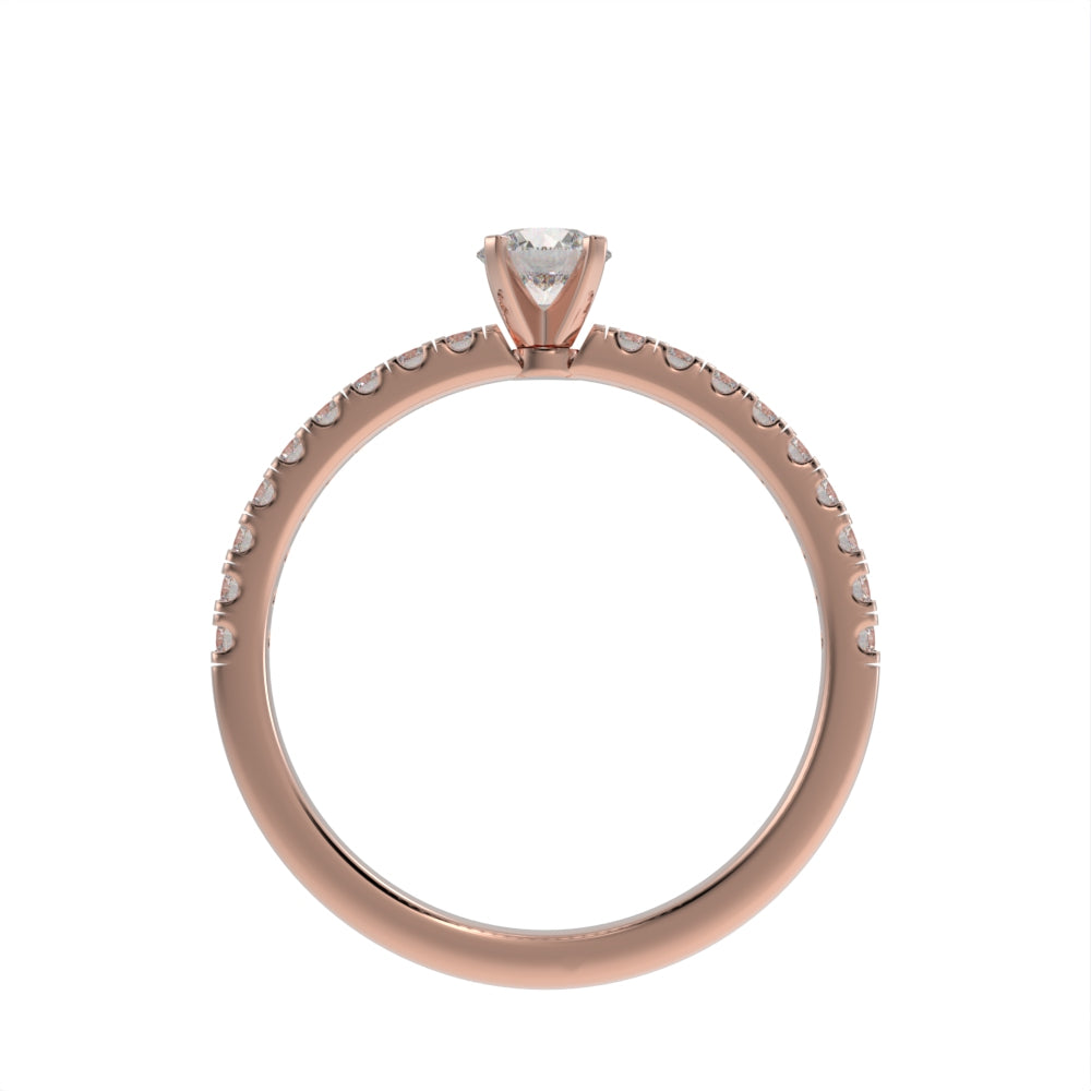 Petite modern pave ring