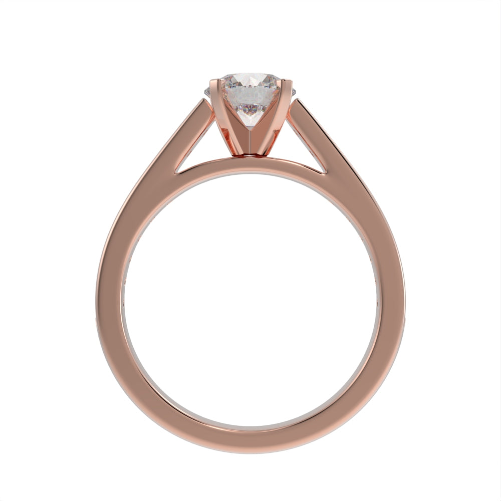Pristine cathedral pave ring