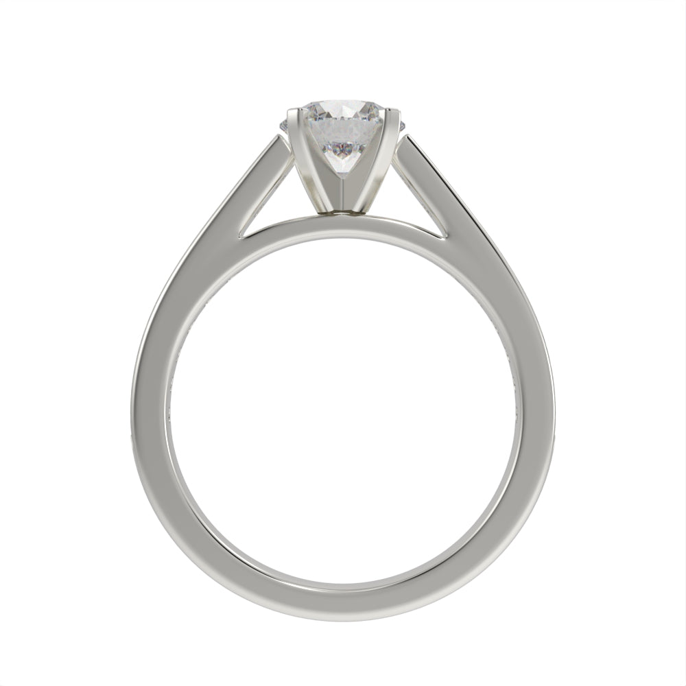 Pristine cathedral pave ring