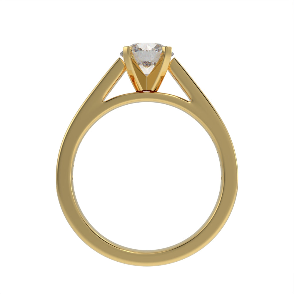 Pristine cathedral pave ring