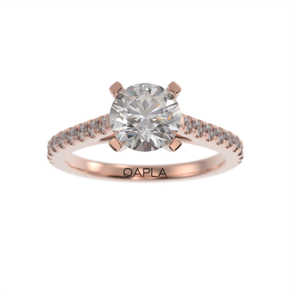 Slim brilliant pave ring