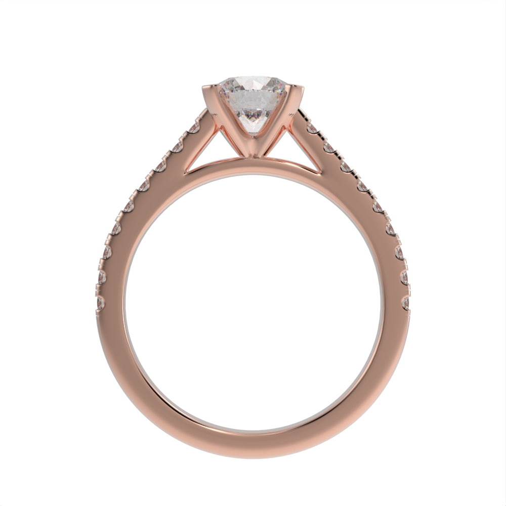 Slim brilliant pave ring