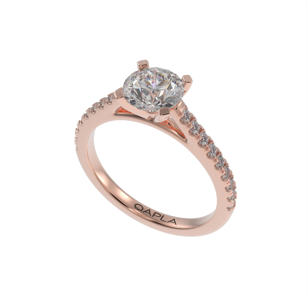 Slim brilliant pave ring