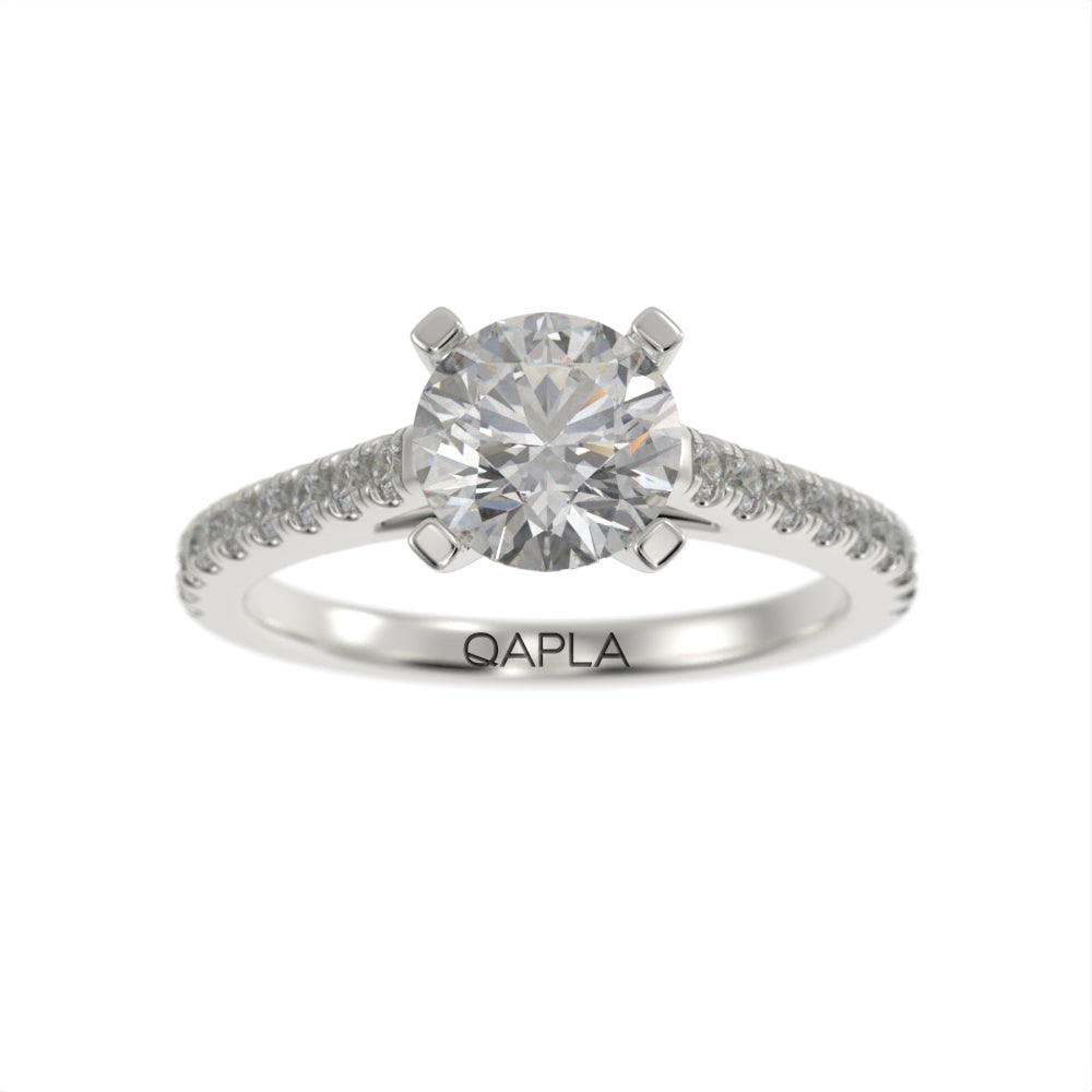 Slim brilliant pave ring