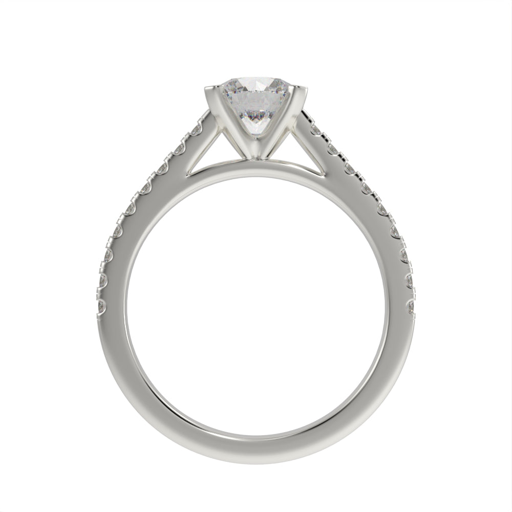 Slim brilliant pave ring