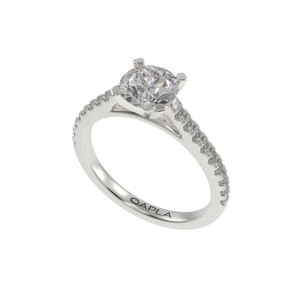 Slim brilliant pave ring