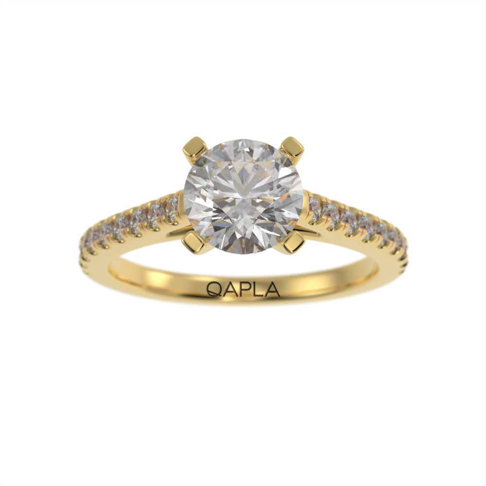 Slim brilliant pave ring