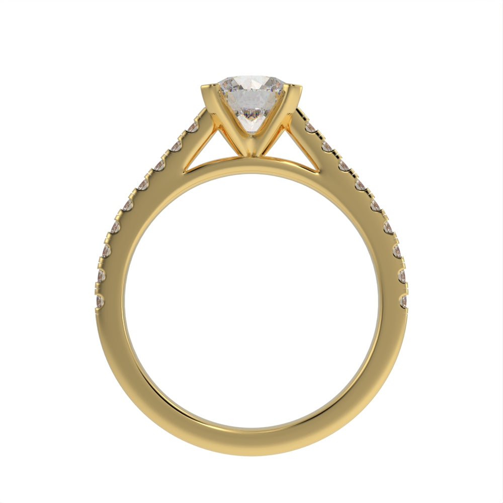 Slim brilliant pave ring