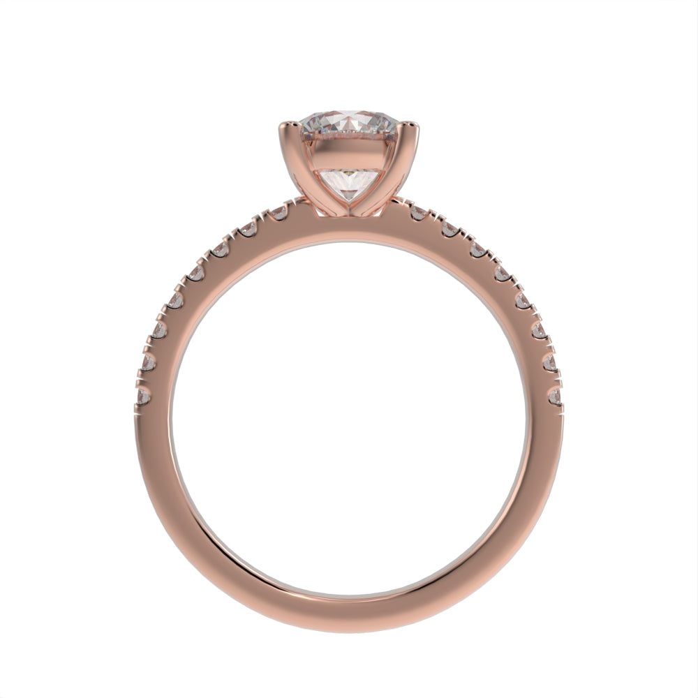 Classical slim brilliant pave ring