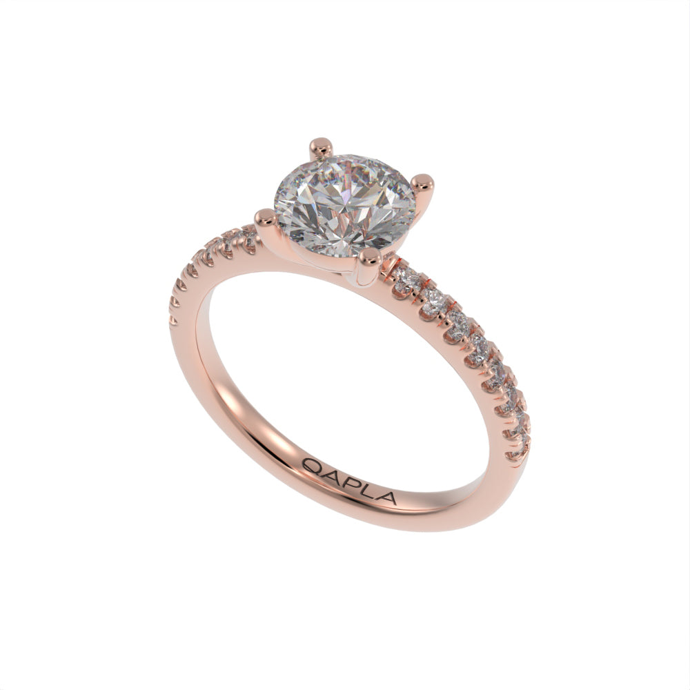 Classical slim brilliant pave ring