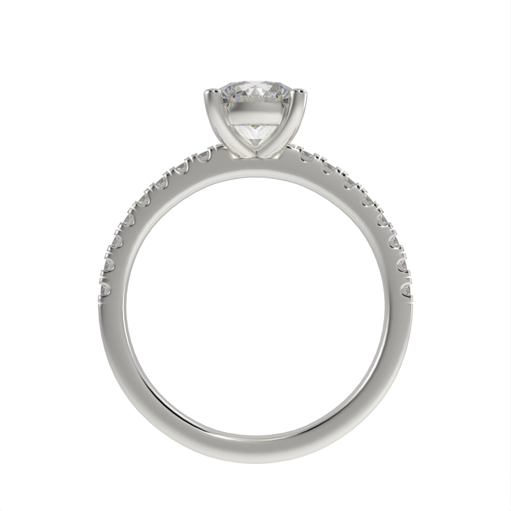 Classical slim brilliant pave ring